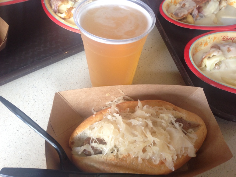 Can't forget to have some bratwurst and Oktoberfest beer!